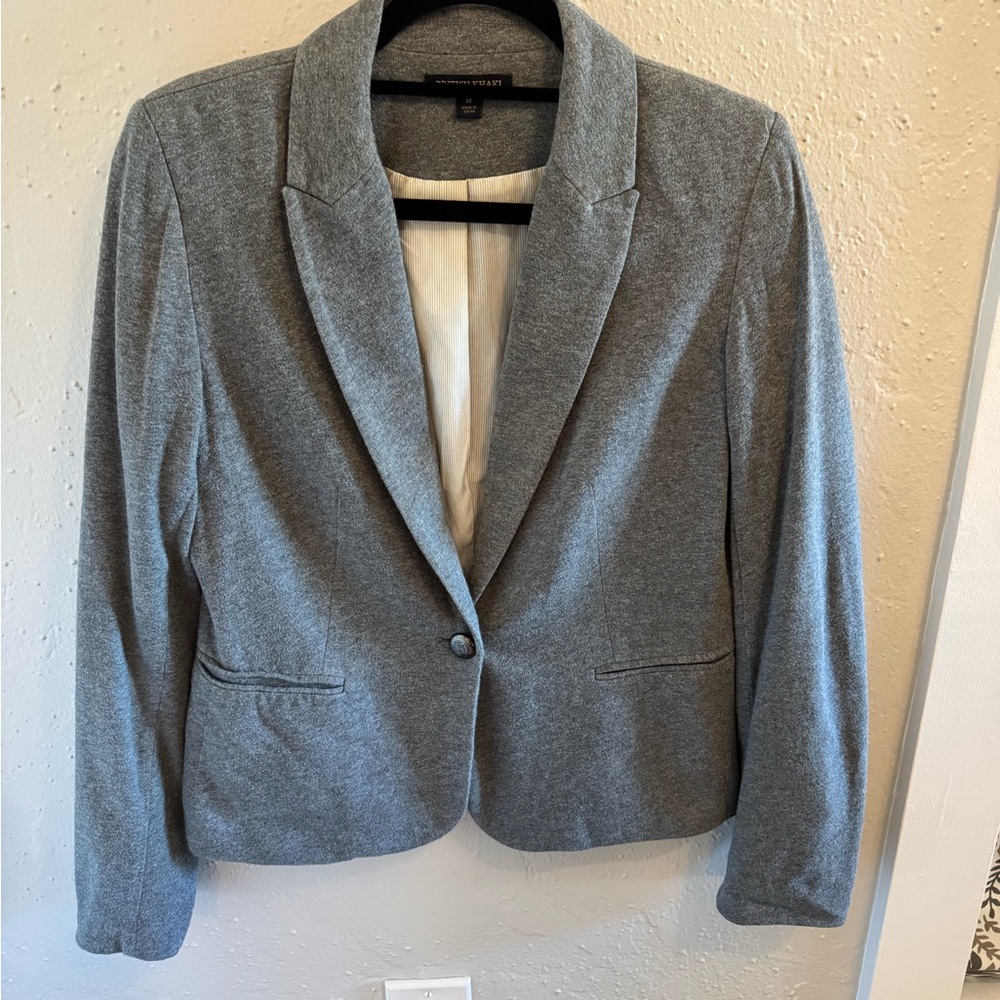 Classic Gray Cotton Blazer